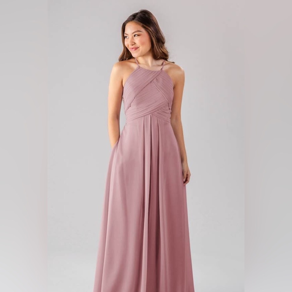 Morilee Madeline Gardner Pale Mauve Halter Neck Evening Gown